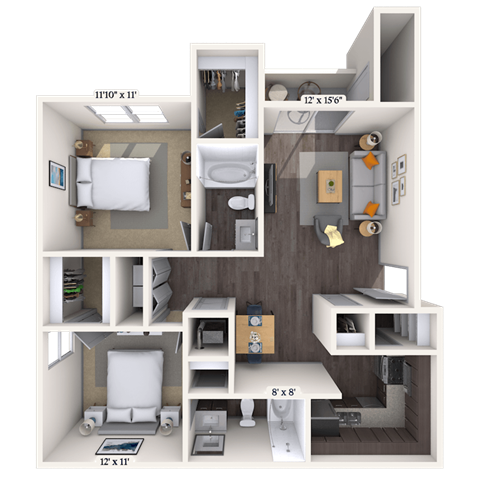 2 Bed/2 Bath