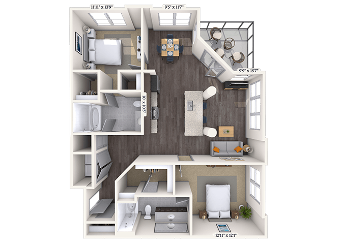 2 Bed/2 Bath