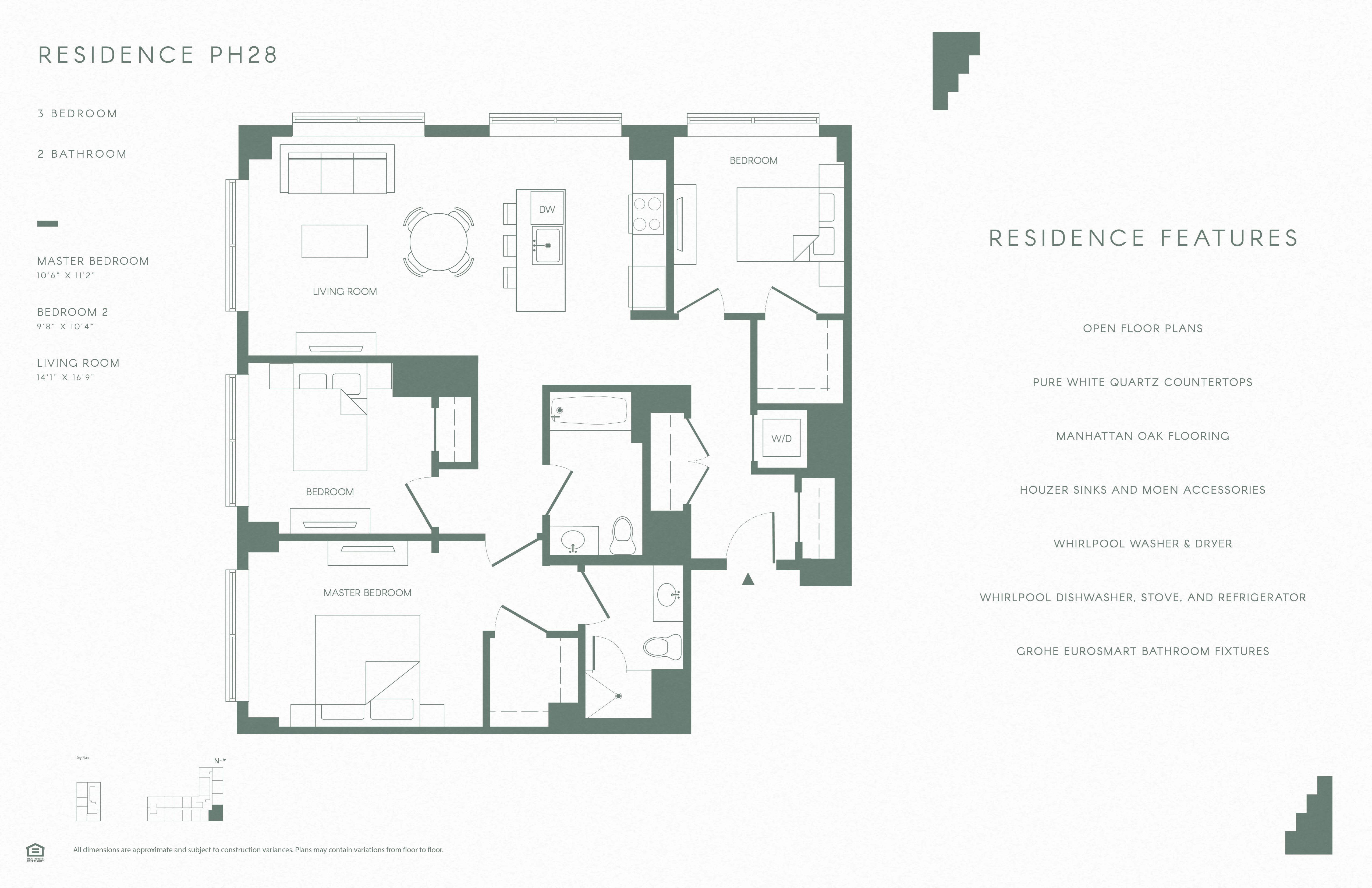 Floor Plans of 485 Marin in Jersey City, NJ