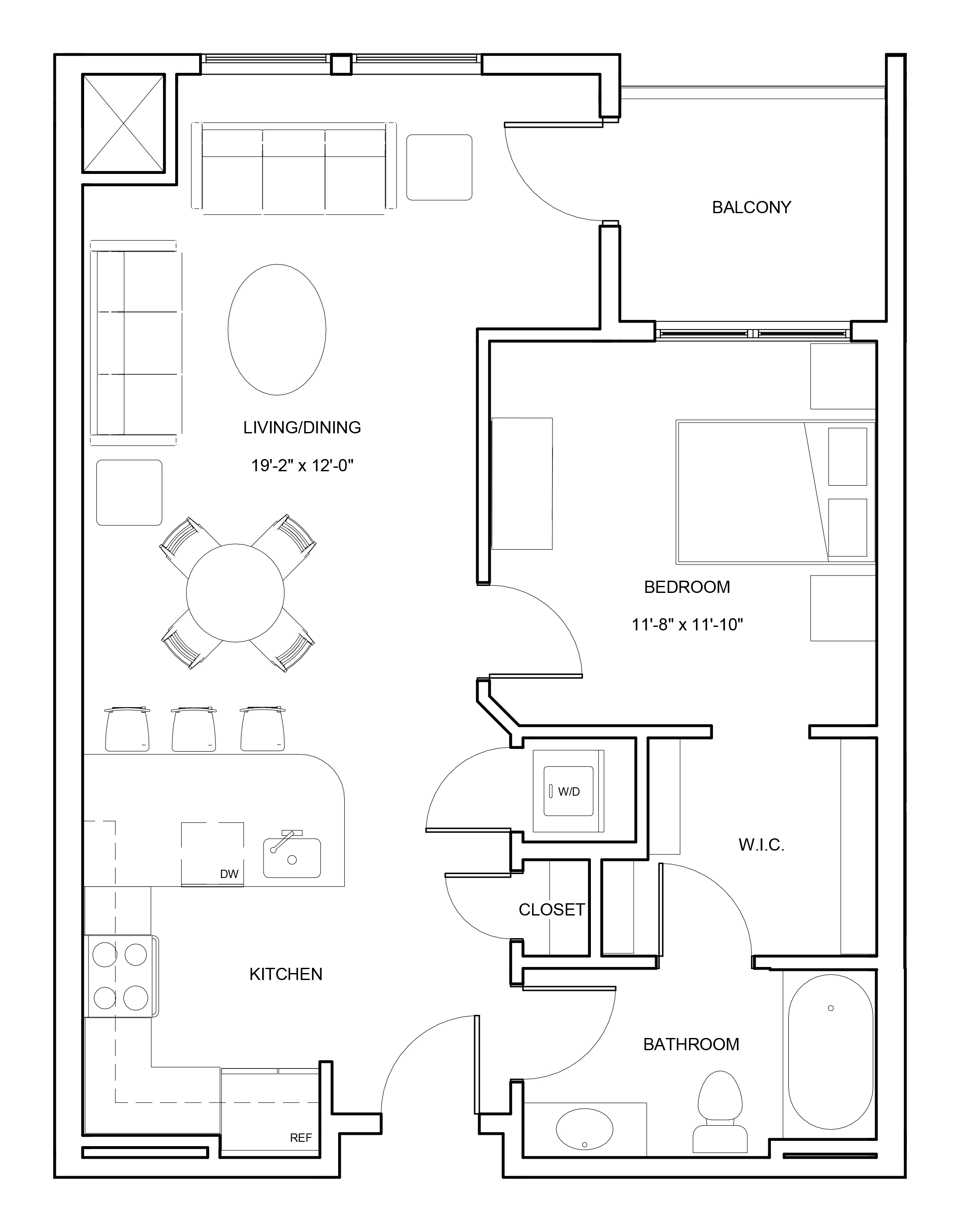 Floor Plan Image of Apartment Apt 144