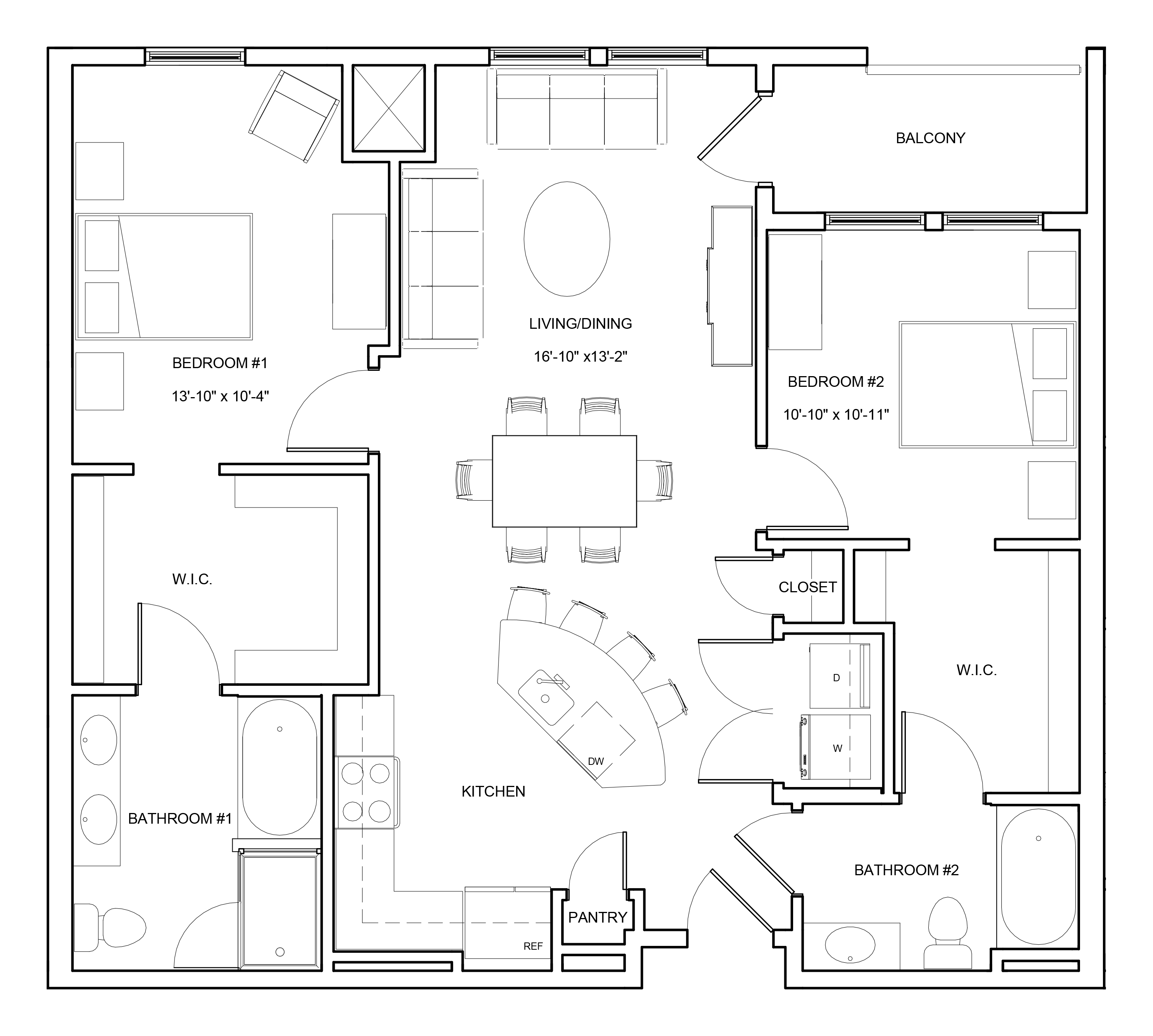 Floor Plan Image of Apartment Apt 335