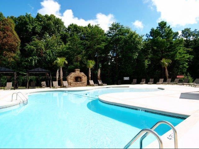Pool with Custom Steps at Hayleigh Village Apartments, Greensboro, North Carolina
