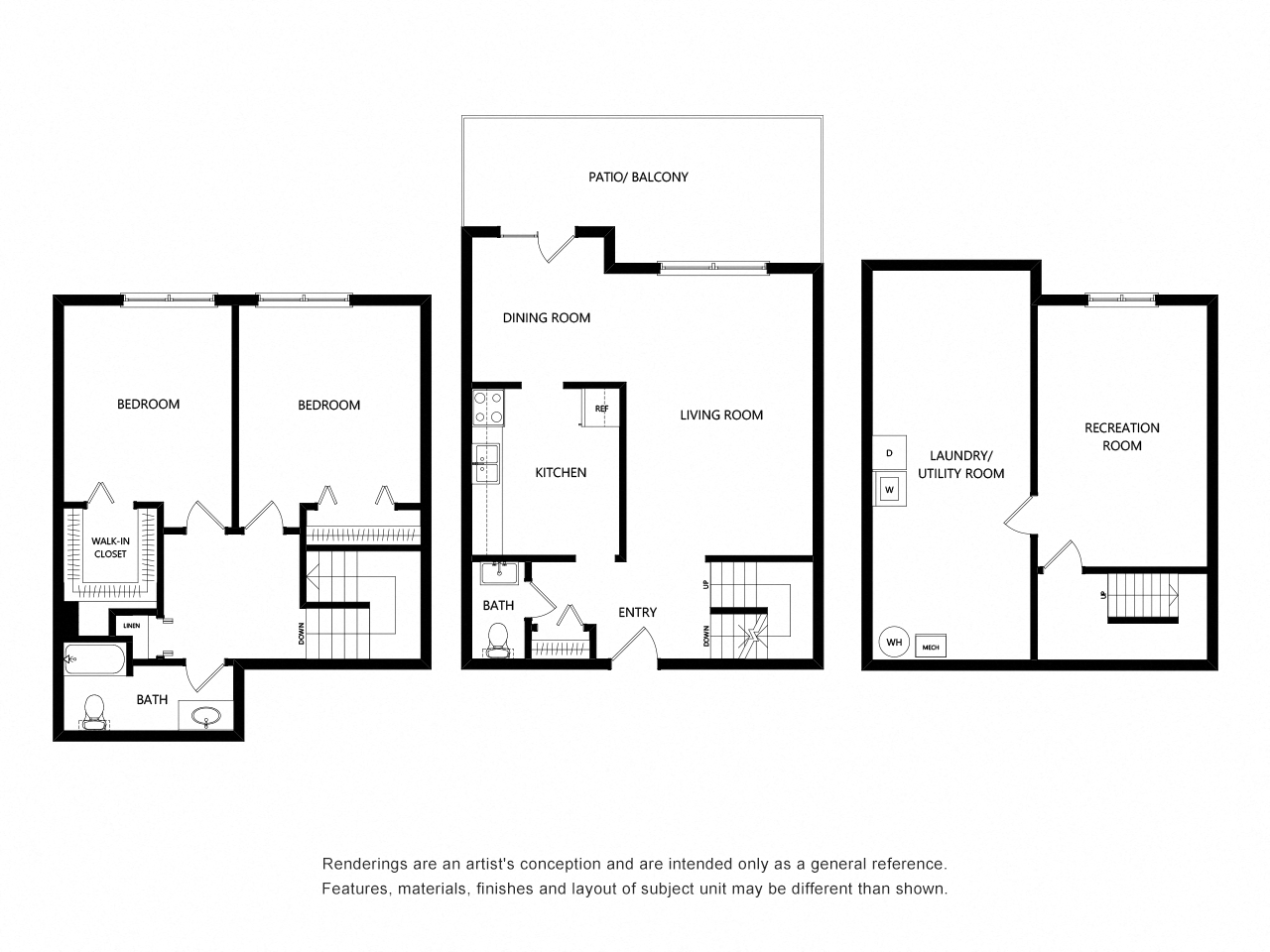 Two Bedroom Townhome