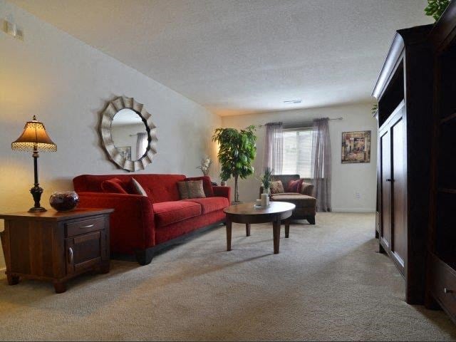 Contemporary Living Room at River Landing Apartments, Myrtle Beach, SC, 29579