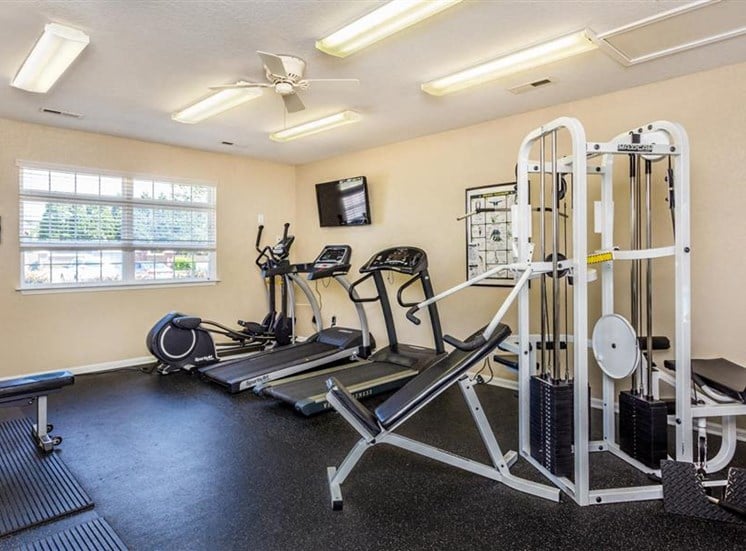 Fully Equipped Fitness Center at Hidden Creek Village Apartments, Fayetteville