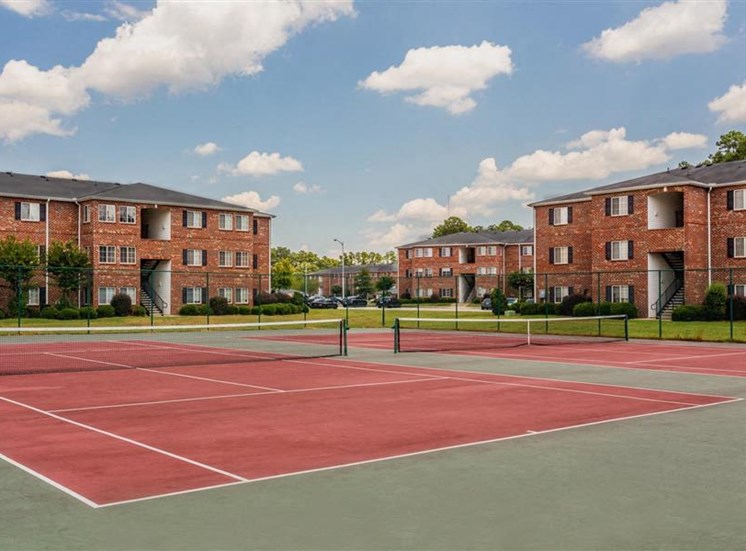 Professional Grade Tennis Courts at Hidden Creek Village Apartments, Fayetteville, NC