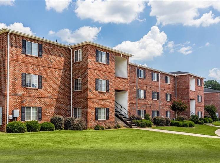 Apartment Complex Exterior With Beautiful Brick Construction at Hidden Creek Village Apartments, Fayetteville, NC, 28314