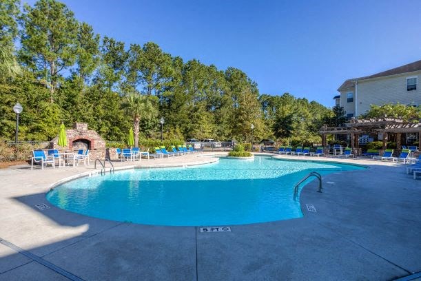 Blue Cool Swimming Pool at Bromley Village Apartments, Fort Mill, 29708