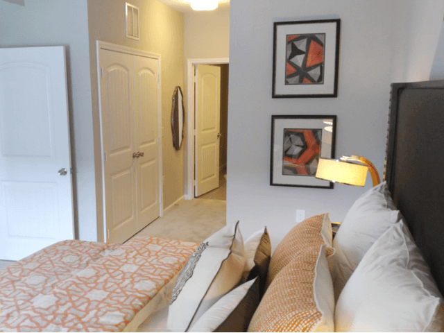 Live in Cozy Bedroom Interior at Bacarra Apartments, Raleigh, NC, 27606