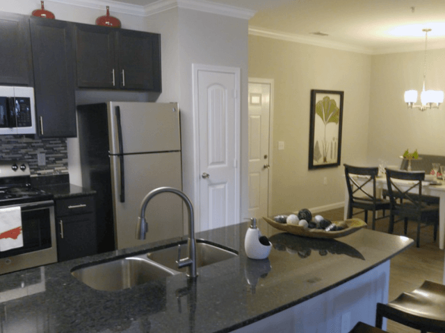 Kitchen Cabinets at Bacarra Apartments, Raleigh, North Carolina