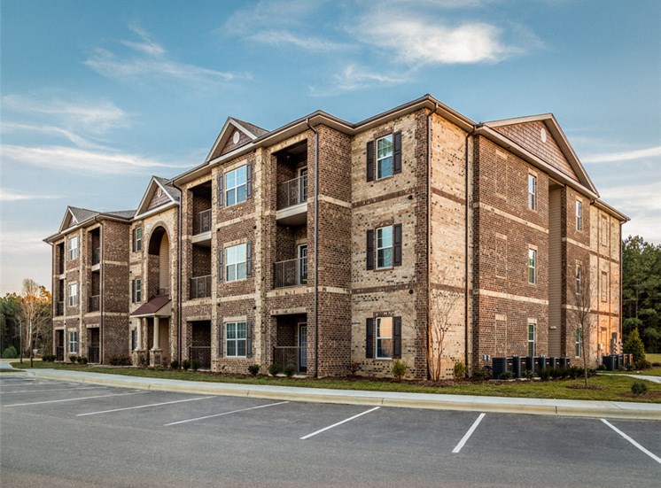 Apartment Complex Exterior With Beautiful Brick Construction at Maystone at Wakefield, Raleigh, NC, 27614