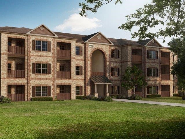 Apartment Complex Exterior With Beautiful Brick Construction at Village at Town Center, Raleigh, NC, 27616
