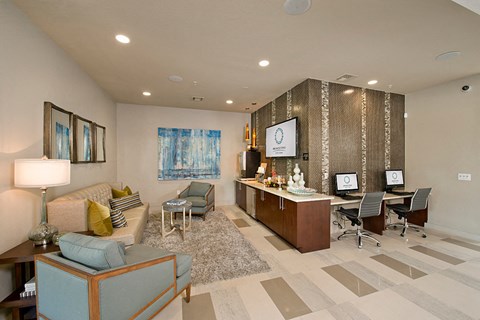 Coffee lounge in leasing office