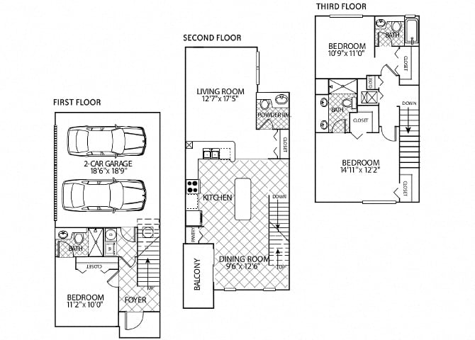 floor plan image of apartment 2214