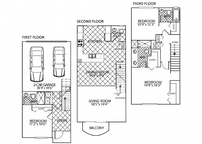 floor plan image of apartment 2112