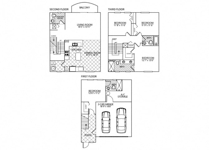 floor plan image of apartment 2301