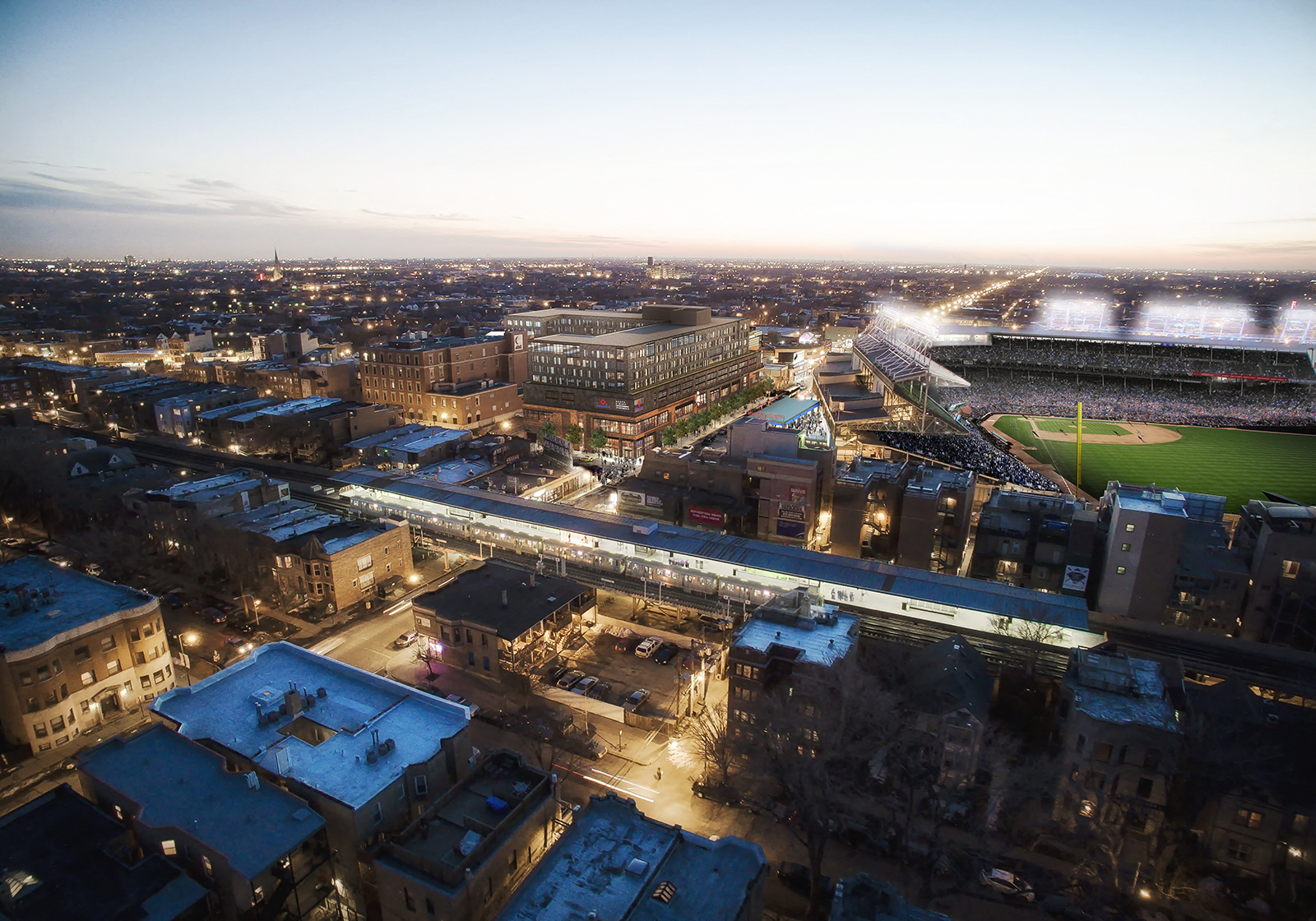 Aerial View at Residences at Addison Clark Apartments, Illinois