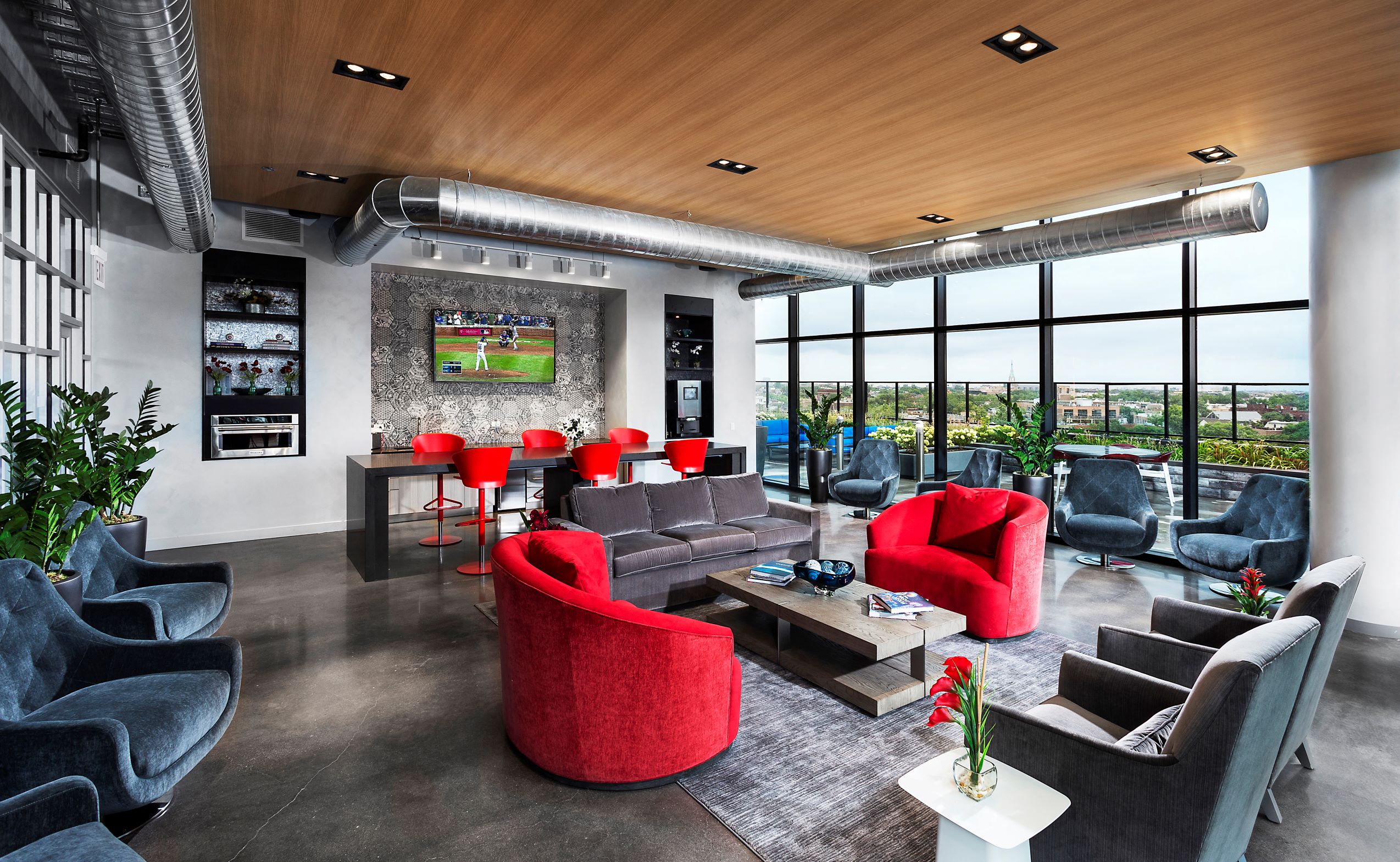 Lounge at Residences at Addison Clark Apartments, Illinois, 60613