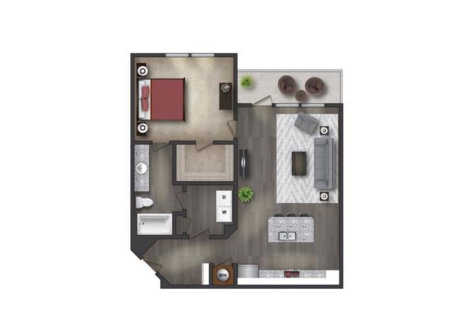 Belle 1-bedroom Floorplan Belle 1-bedroom Floorplan
