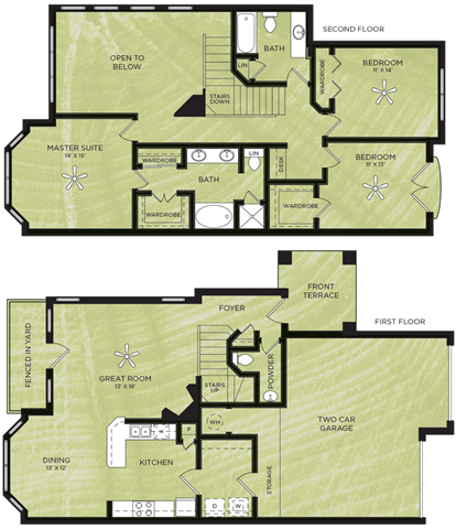 C4: 3 Bed 2 Bath floor plan