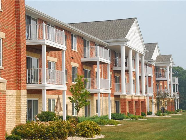 Private Patios and Balconies at Wildwood Highlands Apartments & Townhomes 55+, Menomonee Falls, WI,53051
