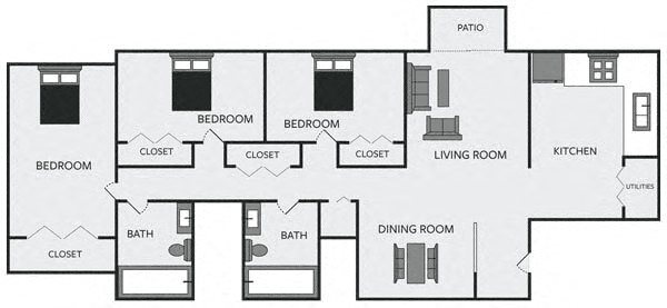 One, Two & Three Bedroom Apartments for Rent in Louisville KY