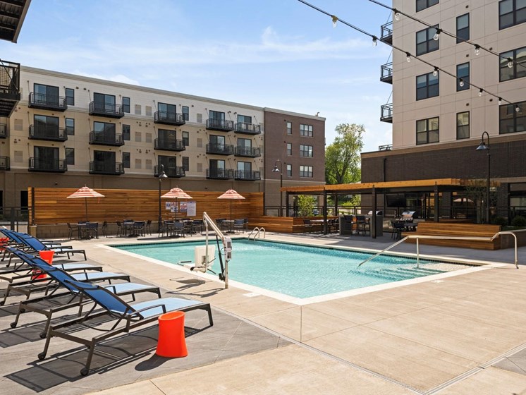 Upscale Lap and Lounge Swimming Pools at The Shoreham, St. Louis Park, MN