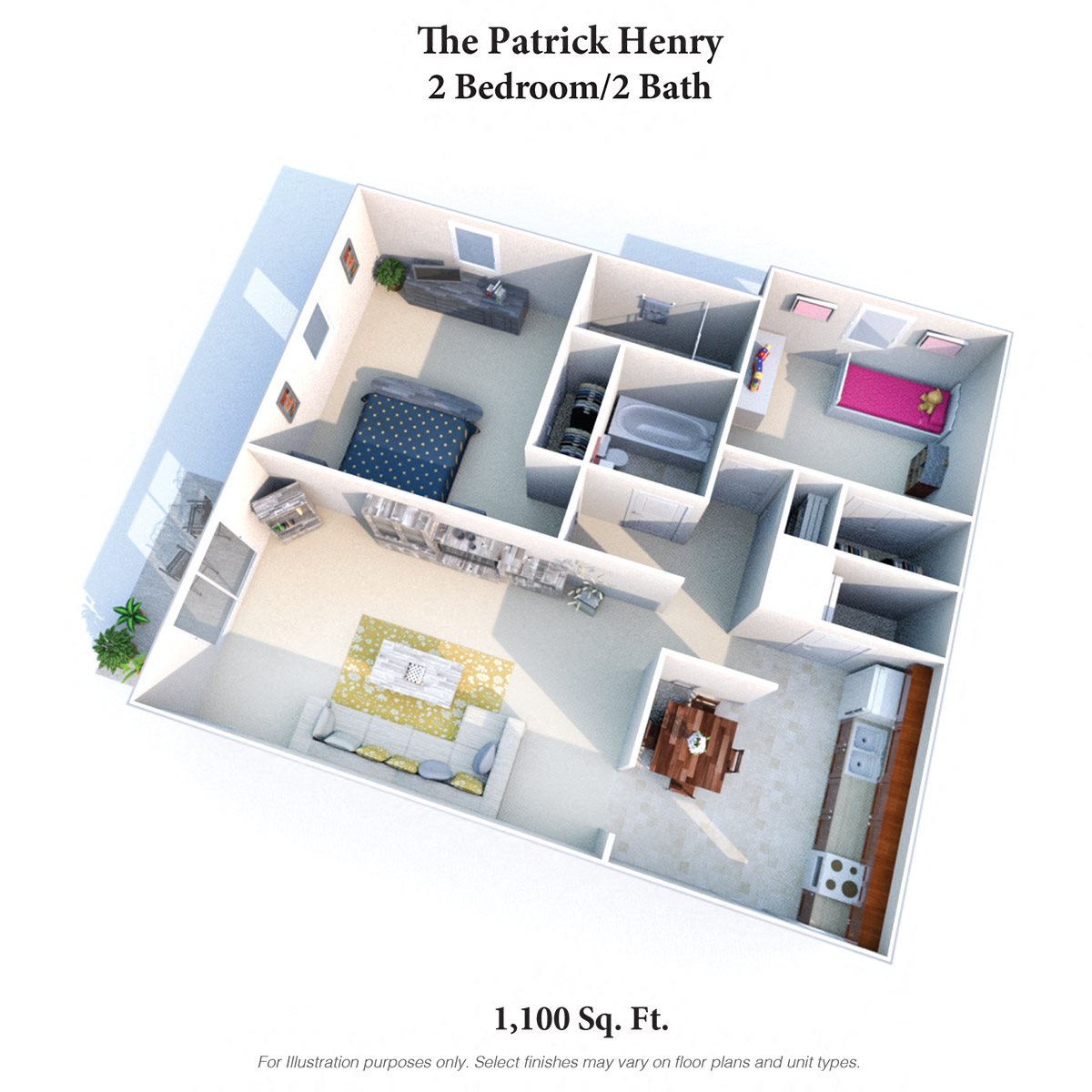 Floor Plans of Revere Village Apartments in Centerville, OH
