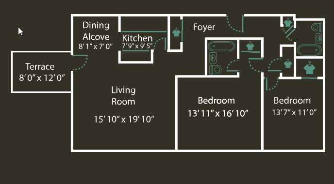 Floor Plans of Thomas Wynne Apartments in Wynnewood, PA