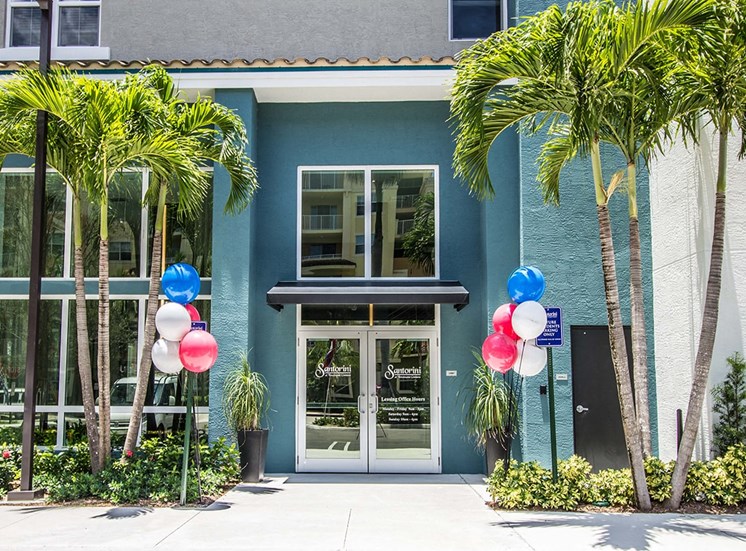 Santorini apartments leasing office in Florida