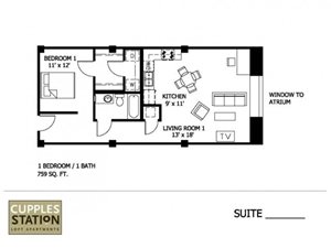 1 Bedroom (Affordable 60%)
