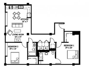 2 Bedroom (Affordable 60%)