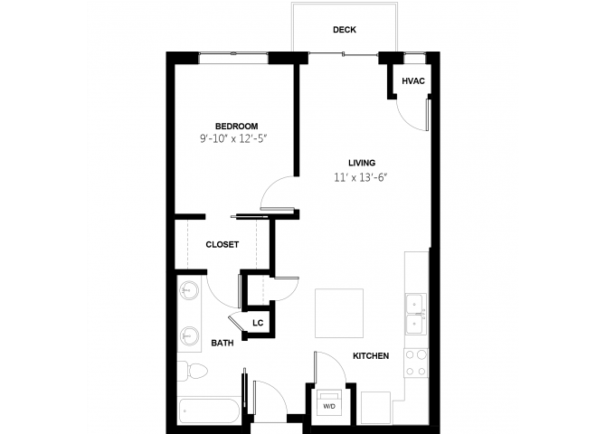 One Bedroom 3 floor plan