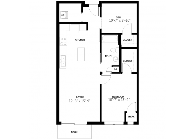 One Bedroom 6 floor plan