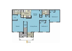 Three Bedroom Two Bath