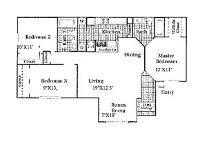 Three Bedroom Two Bath