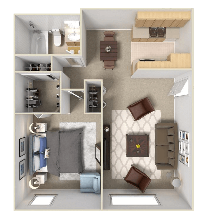 1 Bed floor plan
