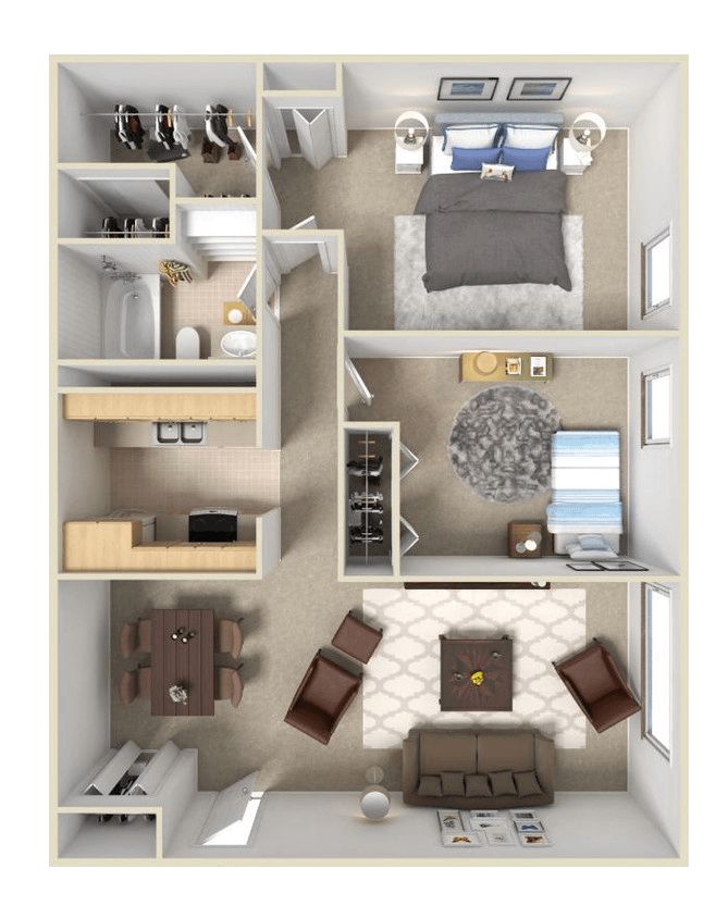 2 Bed floor plan