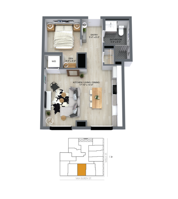 Unit 1607 floor plan