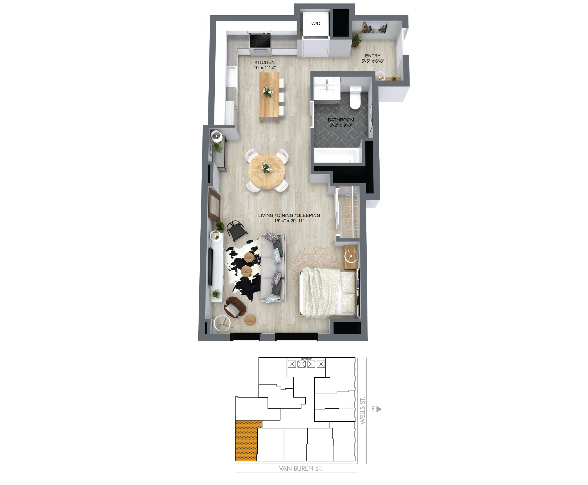 Unit 0709 floor plan