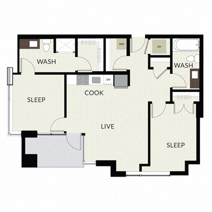 Floorplan image of unit 1404