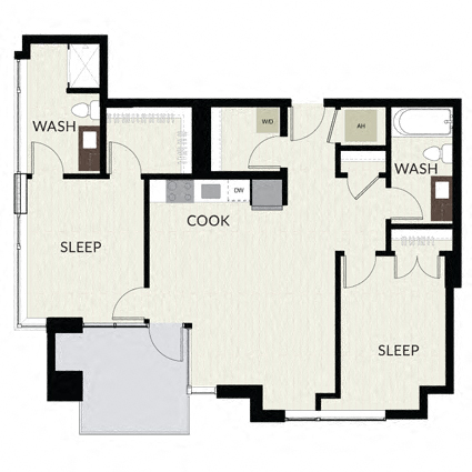 Floorplan image of unit 1504