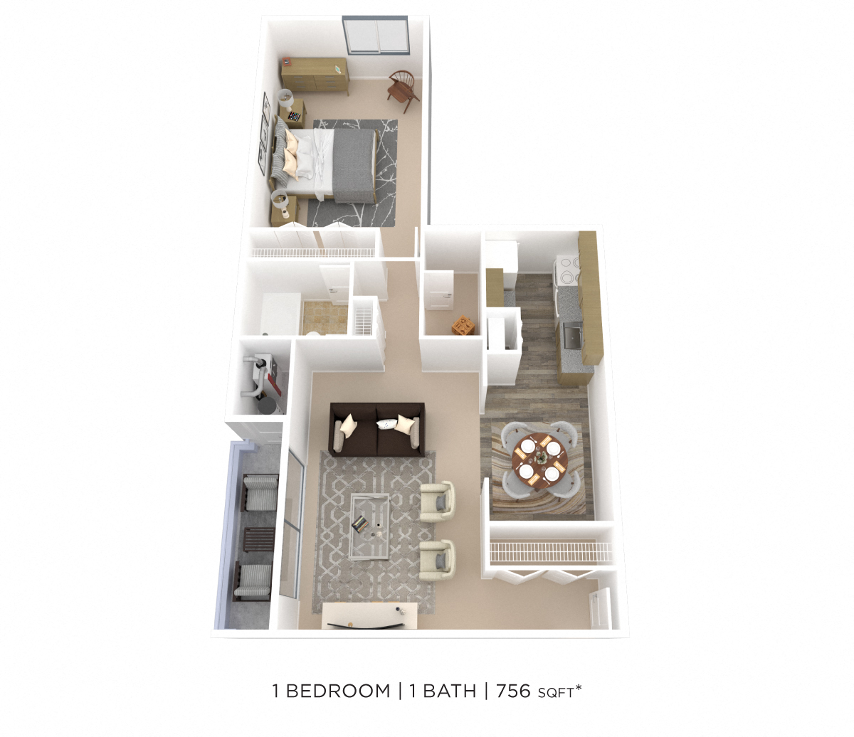 One Bedroom floor plan