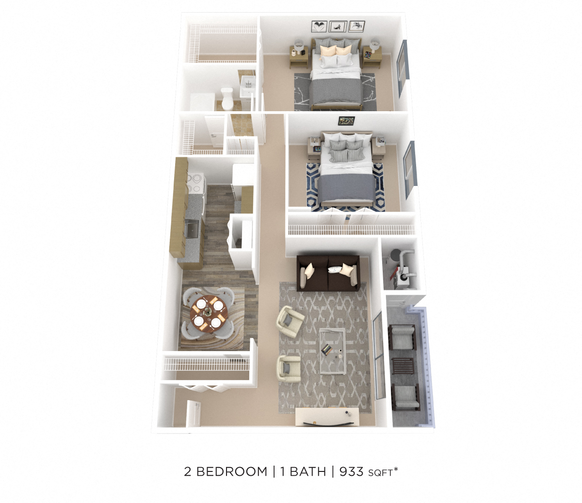 Two Bedroom floor plan