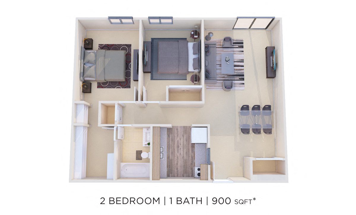 Two Bedroom floor plan