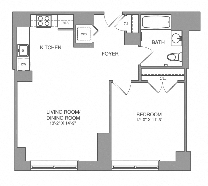 Floorplan image of apartment 1205C