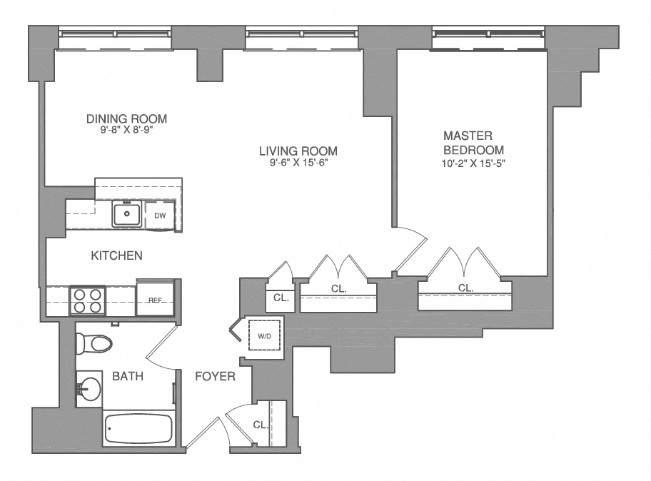 Floorplan image of apartment 1801C