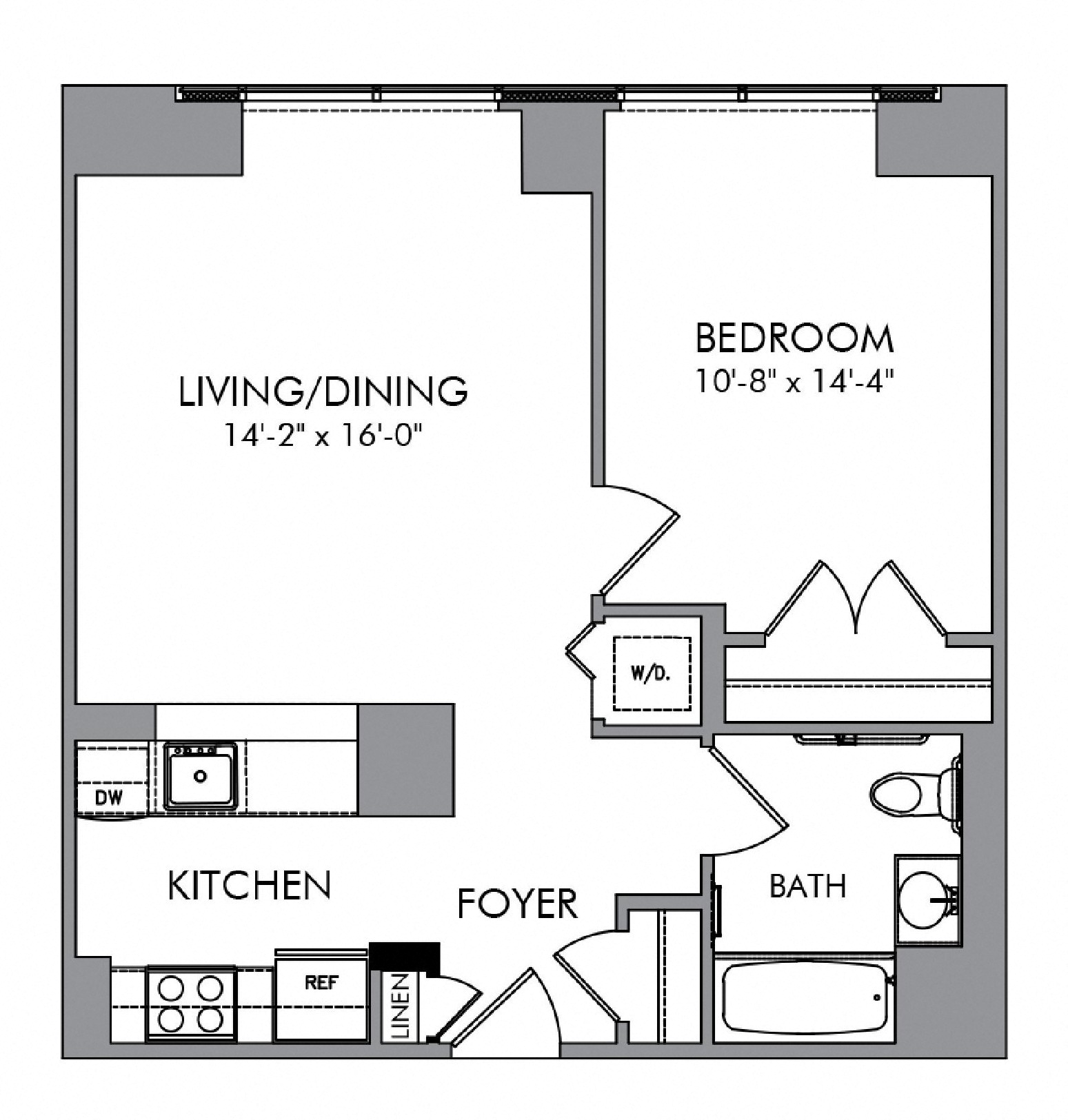 Floorplan image of apartment 1208A