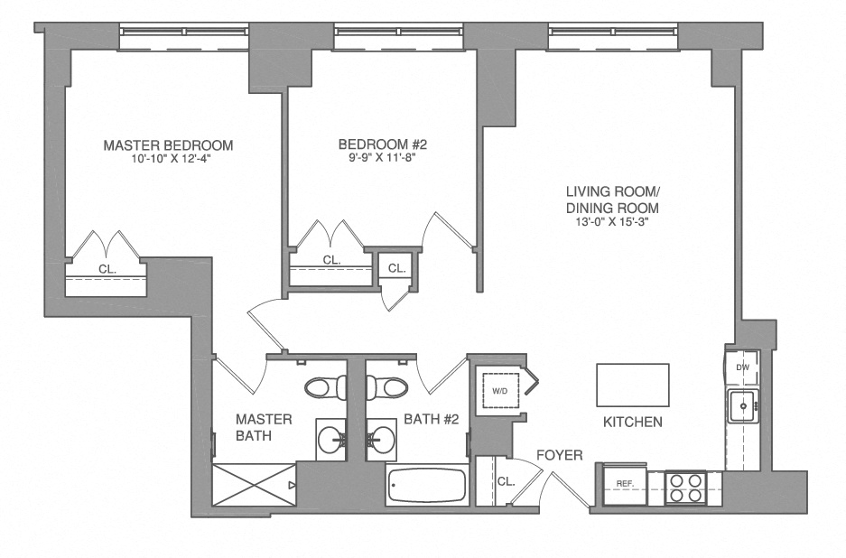 Floorplan image of apartment 0303C
