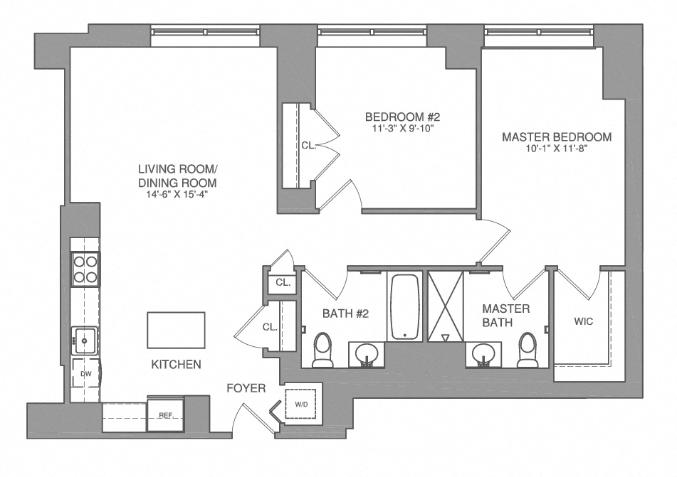 Floorplan image of apartment 1510C